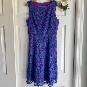 Adrianna Papell Lace Fit & Flare Dress